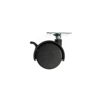 RODIZIO DUPLO PP 40MM COM TRAVA PRETO CHAPA -  410304040