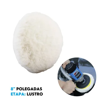 Boina Lã Amarrar Face Única Branca Super Macia 8_ polegadas - 180401000
