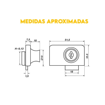 Indicado para junção de botão duplo em vitrines (4)