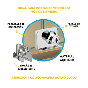 Indicado para junção de botão duplo em vitrines (2)
