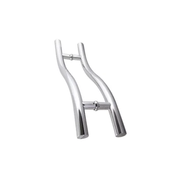 Puxador Inox 304 Duplo 45X30cm Tipo S Redondo Polido Tubo 32 - 3213024530