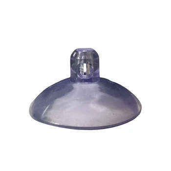 1000 Ventosa 40mm Cebeça Redonda Furo FixaçãoSilicone Transparente (zoom)