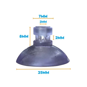 1000 Ventosas Pvc Cristal 25mm Diâmetro Com furo Fixação (zoom)