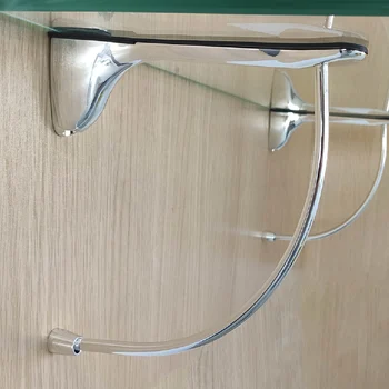 Suporte Pelicano Master Preto Para Prateleira Vidro Madeira (zoom)