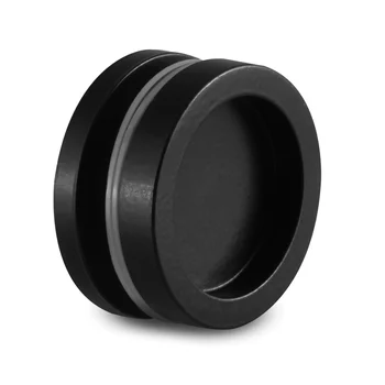 Puxador Para Box Banheiro Unha Concha Furo 12mm Alumínio Preto (zoom)