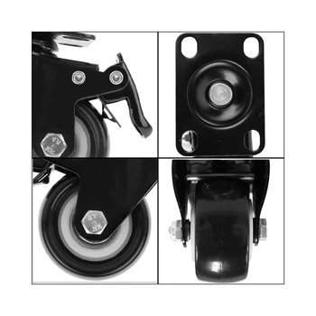 RODIZIO 50MM COM TRAVA PVC PRETO (zoom)