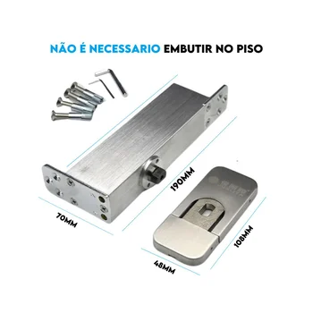 CONJUNTO DE MOLA INTEGRADA, CONTENDO MOLA HIDRAULICA DE PISO E ARTICULACAO SUPERIOR, PARA FECHO AUTOMATICO DE P (zoom)