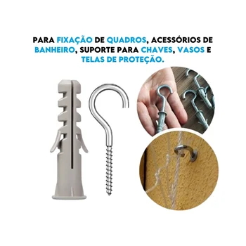 GANCHO 8 + BUCHA NYLON C/ ABA 8 MM - 5 PC 5802073 (zoom)