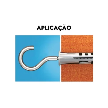 GANCHO 8 + BUCHA NYLON C/ ABA 8 MM - 5 PC 5802073 (zoom)