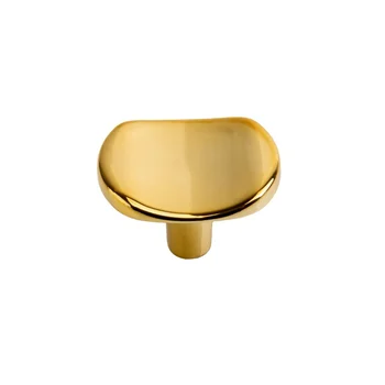 Puxador Ponto 32mm x 38mm Dourado Brilho (zoom)