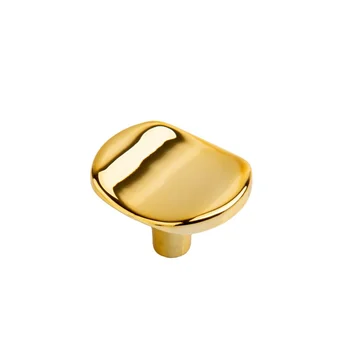 Puxador Ponto 32mm x 38mm Dourado Brilho (zoom)
