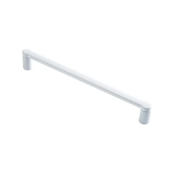 Puxador Armario Alça Reto 160mm Branco Brilhante (zoom)