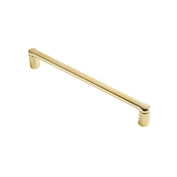 Puxador Armário Alça Reto 160mm Dourado Brilho (zoom)