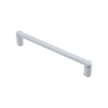 Puxador Armario Alça Reto 128mm Branco Brilhante (zoom)