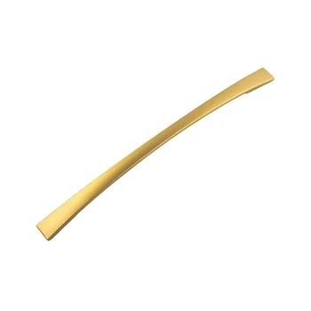 Puxador Armario Alça Curvo 192mm Dourado Brilho (zoom)