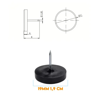 Acessorios Para Moveis Sapata Prego 19mm Para Móveis (zoom)