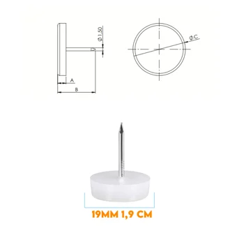 Acessorios Para Moveis Sapata Prego 19mm Para Móveis (zoom)