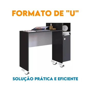 Acessorios para moveis Sapata U 15X30 Com Pregos Branco Para Móveis (zoom)