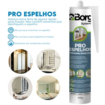 Quimicos em geral Adesivo Pu Pro Espelhos Branco Q-Borg (zoom)