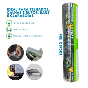 Manta para Telhados Manta Auto Adesiva para Vedação 60cmX10m (zoom)