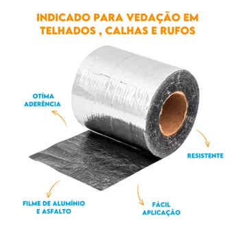 Fita Adesiva Impermeável 15cmX10m Para Telhado Calha 4502000 (1)