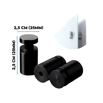 Vidros Prolongador Aço Inox 2,5X52,5cm Preto (zoom)