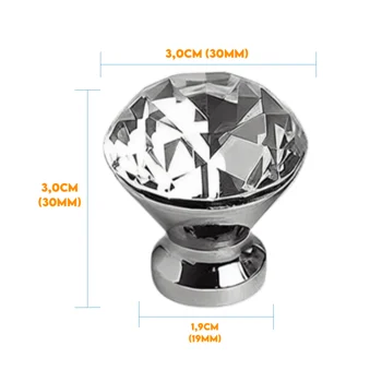 Puxador Cristal Shine 30mm Rose Gold (zoom)