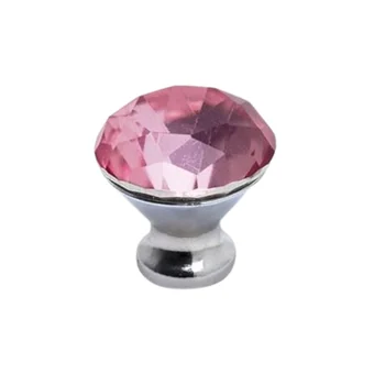 Puxador Cristal Shine 30mm Rosa (zoom)