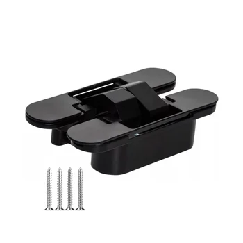 Dobradica Invisivel 3D Preto 110mm Para Moveis, E Acessorios: Parafusos - De Metal Comum (zoom)