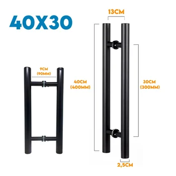 Puxadores Puxador Para Porta H 40x30cm Duplo Redondo (zoom)