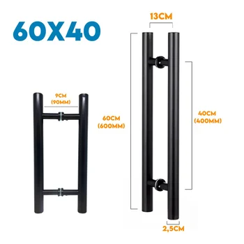 Puxadores Puxador Para Porta H 60x40cm Duplo Redondo (zoom)