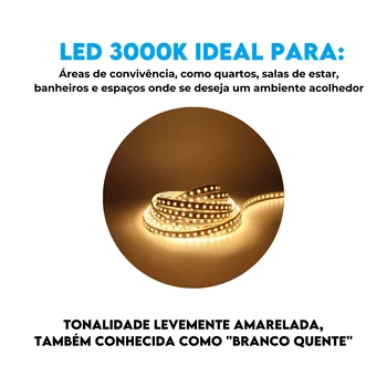 Fita Led Soft - 120 LED - 12v - 3528 - 10wm - 3000k  - 6412012301 (1)