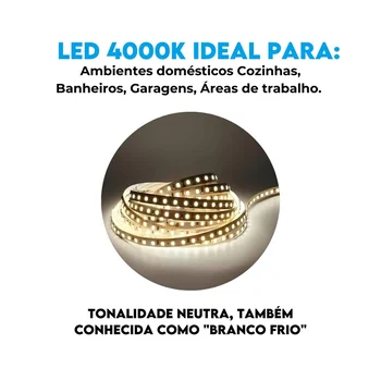 Fita Led Soft - 120 LED - 12v - 3528 - 10wm - 3000k  - 6412012301