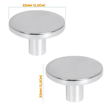 Puxador Ponto 22mm Cromado 5002022