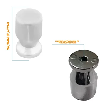Puxador Armario Taça Unifuro Branco Brilhante 500107