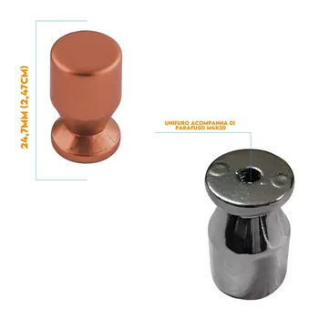 Puxador Armario Taça Unifuro Cobre 501507