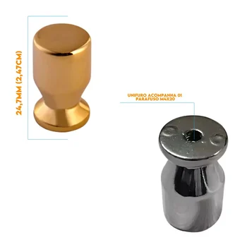 Puxador Armario Taça Unifuro Dourado Brilho 500807