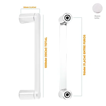 Puxador Armario Alça Reto 96mm Branco Brilhante 50501296 (1)