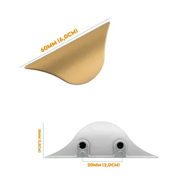 Puxador Armario Concha Aberta 20mm 60mm Dourado Fosco 50081320