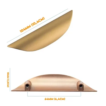 Puxador Armario Concha Aberta 64mm 104mm Dourado Fosco 50081364 (1)