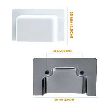 Puxador Armario Viale 32mm Branco Brilhante 500132