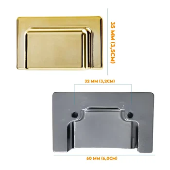 Puxador Armario Viale 32mm Dourado Brilho 500832