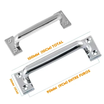 Puxador Alça 100mm Cromado 5002100