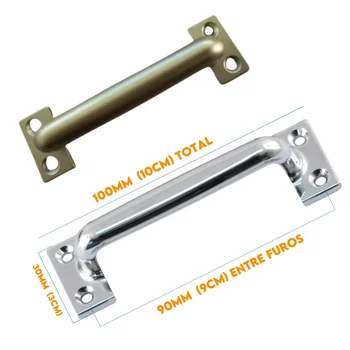 Puxador Alça 100mm Dourado Fosco 50081100