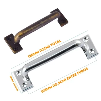 Puxador Alça 120mm  Antique Brilho 50211120