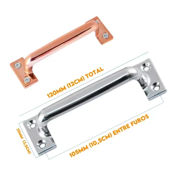 Puxador Alça 120mm  Rose 5022120