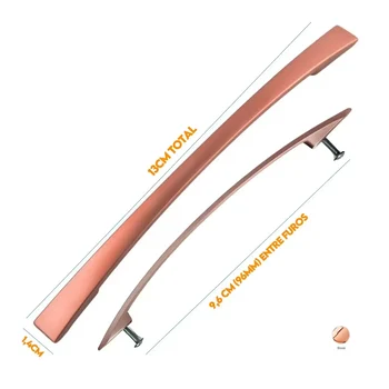 Puxador Armario Alça Curvo 96mm Rose 503222296