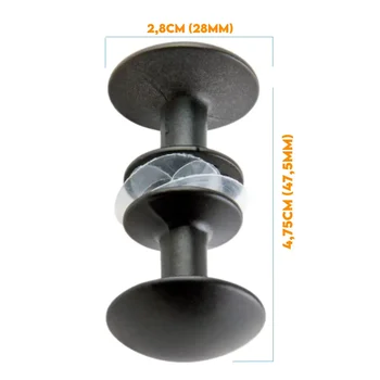 Puxador Box Redondo Medio Preto Fosco 35203102