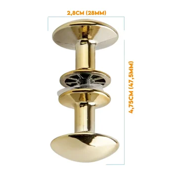 Puxador Box Redondo Medio Dourado Brilho 3520802