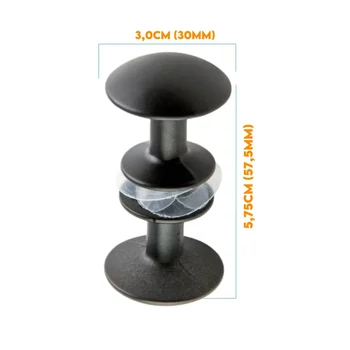 Puxador Box Redondo Grande Preto Fosco 35203103